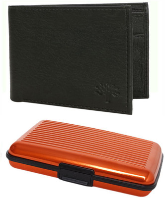 

SOI Men Black, Orange Artificial Leather Wallet(5 Card Slots)