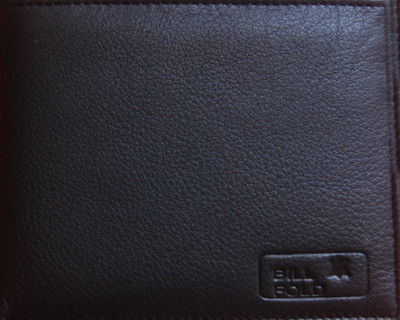 

BillFold Men Black Genuine Leather Wallet(5 Card Slots)
