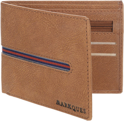 

MARKQUES Men Tan Artificial Leather Wallet(6 Card Slots), Tan-04