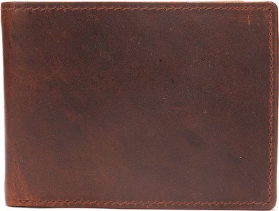 

Rebel Color Men Brown Genuine Leather Wallet(12 Card Slots), Dark brown