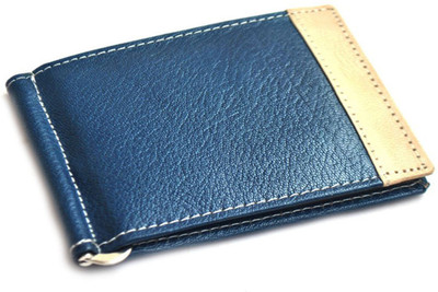 

Modish Designs Men Blue Genuine Leather Money Clip(6 Card Slots)