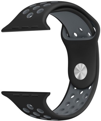 Shopizone Wrist band Strap For apple Watch Series -Black Grey 22 mm Silicone Watch Strap(Gray)   Watches  (Shopizone)