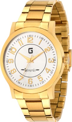 Geonardo GDM034 Foster White Dial Golden Chain Watch  - For Men   Watches  (Geonardo)