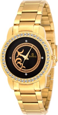 Geonardo GDW014 Festica Black Dial Golden Chain Watch  - For Women   Watches  (Geonardo)