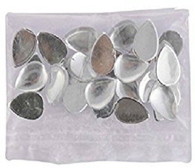

AM Silver Stones/Kundans Drop Shape for jewellery making/decorating.