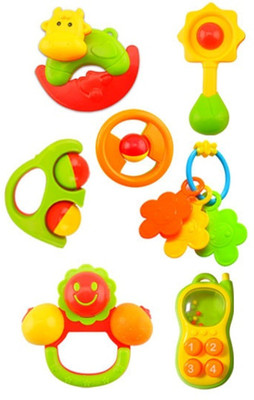 

Toyshine Rattle Sweet Cuddle Infants Rattle Jhunjhuna New Born Toys Set Of 7 Pec Rattle(Multicolor)
