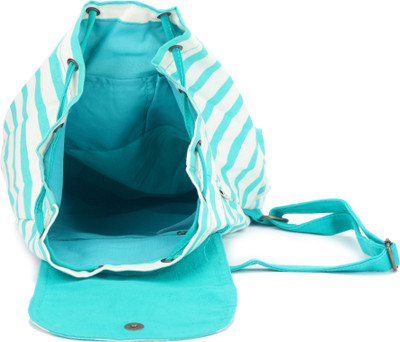

People P42BAG899122127 18.5 L Backpack(White, Blue), Navy stripe