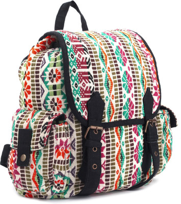 

People P42577BAG899999 18.5 L Backpack(White, Multicolor), Multi