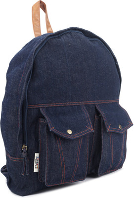 

People P42BAG999612190 18.5 L Backpack(Blue), Raw denim