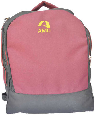 

AMU AMU Waterproof Collage Bag Waterproof Backpack(Black, Maroon, 20 L)
