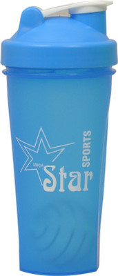

mega star Gym Shaker 600 ml Sipper (Pack of 1, blue) 600 ml Shaker(Pack of 1, Blue)