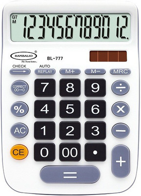 

Bambalio BL777O 12 Digit 112 Steps Check & Correct Electronic Calculator BL-777 Basic Calculator(12 Digit), Orange