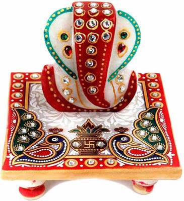 

Shopile Premium Meenakari Handcrafted Marble All Purpose Chowki(Multicolor, Pack of 2)
