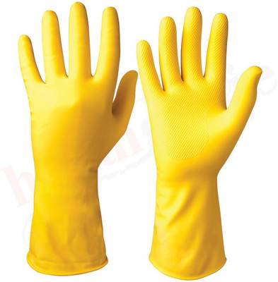 

HOKIPO Flocklined Household Multi-Purpose Glove, Medium, 1 Pair Wet and Dry Glove(Medium)