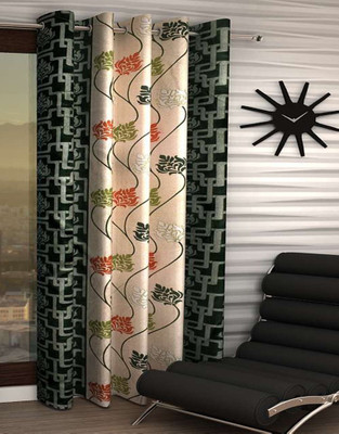 India Furnish Polyester Window Curtain 153 cm (4.9ft) Single Curtain(Printed Green) available at flipkart for Rs.219