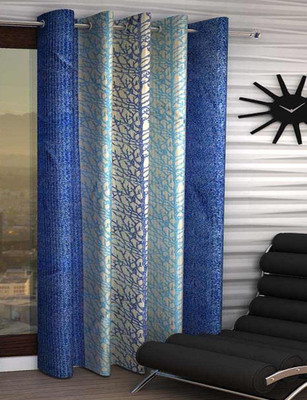 India Furnish Polyester Window Curtain 153 cm (4.9ft) Single Curtain(Printed Blue) available at flipkart for Rs.219