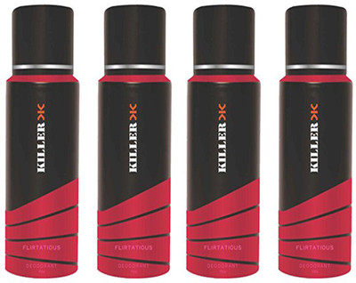 

Killer Flirtatious - Pack of 4 Deodorant Spray - For Men & Women(400 g, Pack of 4)