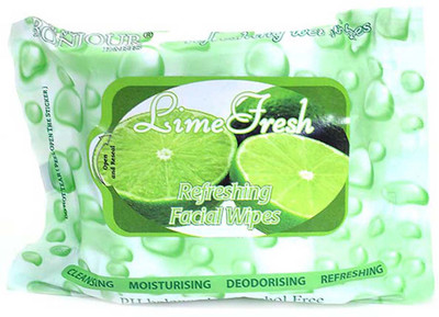 

Coat Me Bonjour Paris Refreshing Wet Facial Wipes - Lime Fresh(Pack of 25)