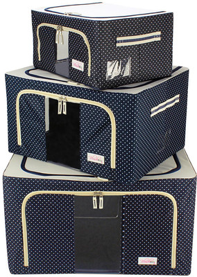 

BlushBees Foldable Storage Boxes for Clothes, Combo (24L, 55L, 88L)(Blue)