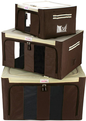 

BlushBees Foldable Storage Boxes for Clothes, Combo (24L, 58L, 88L)(Brown)