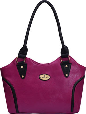 

Fristo Hand-held Bag(Pink, Black), Black;pink