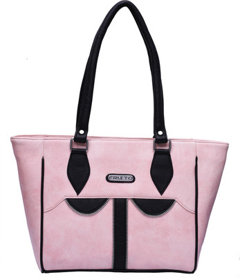 Fristo Hand-held Bag(Pink, Black), Black;pink
