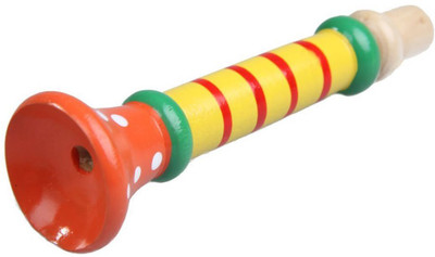 

Trinkets & More - Wooden Trumpets Colourful | Vocal Training | Whistle Musical Instrument | Toys Kids 2+ Years (Pack of 2 - Random)(Multicolor)