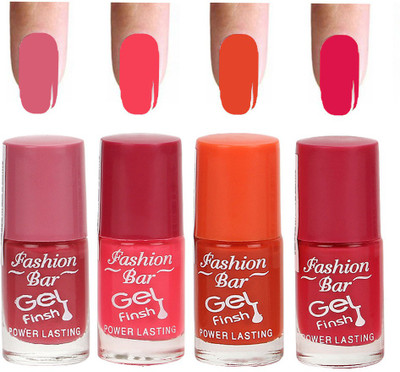 

Fashion Bar Peach Parple Nail Polish Combo Multicolor,(Pack of 4)