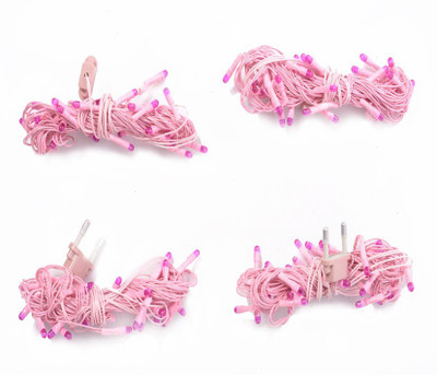 

LIPAX 150 inch Pink Rice Lights(Pack of 4)