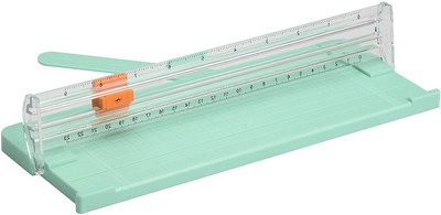 

Chrome Mini Plastic Grip Hand-held Paper Cutter(Set Of 1, Green)