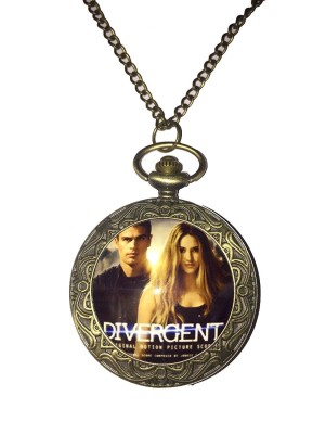 24x7eMall DIVERGENT Limited Edition PREMIUM PENDANT 45 mm with chain 80 cms antique finish bronze Pocket Watch Chain   Watches  (24x7eMall)