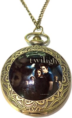 24x7eMall TWILIGHT ETERNAL LOVE PENDANT 4.5 cms with Chain 80 cms antique finish bronze Pocket Watch Chain   Watches  (24x7eMall)