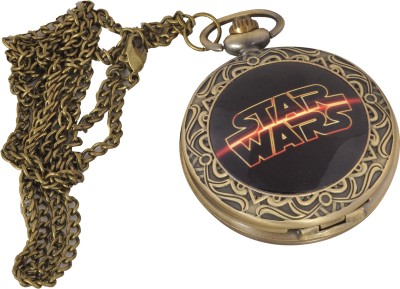 24x7eMall Star Wars PENDANT 4.5 cms with chain 80 cms antique finish bronze Pocket Watch Chain   Watches  (24x7eMall)