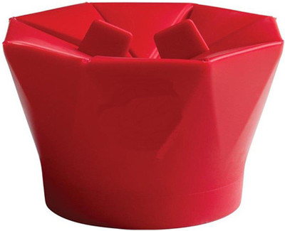 

vepson Microwave Silicone popcorn Maker Bucket bowl VS85 200 ml Popcorn Maker(Red)