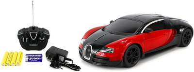 

Variety Gift Centre Diecast Bugatti Veyron Super Sport Electric RC Car Full Metal Body 1:24 RTR(Red, Black), Black;red