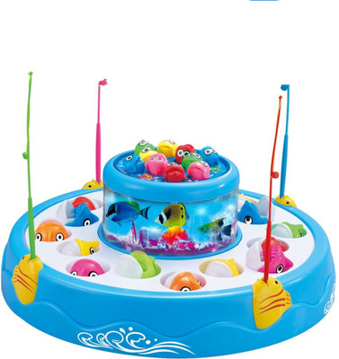 

Toyshine Fish Catching Game Big with 26 Fishes and 4 Pods, Inclues Music and Lights Assorted Color