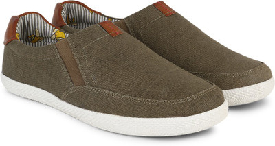 Provogue Canvas Sneakers For Men(Khaki