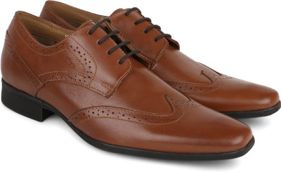 

Carlton London Mr.CL Genuine Leather Lace Up For Men, Tan