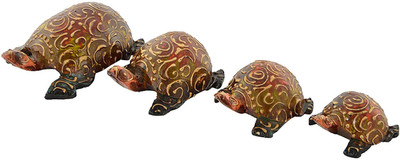 

HOUZZPLUS Wooden Handicraft Handmade Vastu fengshui Tortoise Superb Handwork Statue Decorated Good Luck Gift Item Decorative Showpiece - 3 cm(Wooden, Brown)