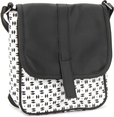 

People Women Casual Black, White Canvas Sling Bag