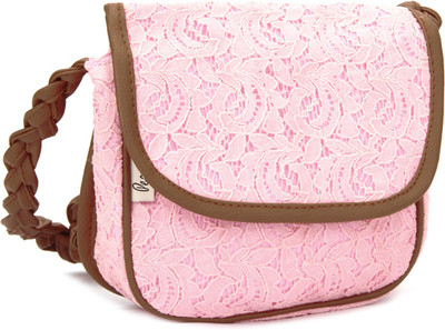 

People Women Casual Pink Canvas Sling Bag
