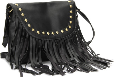 

People Women Casual Black PU Sling Bag