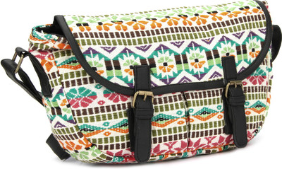 

People Women Casual Multicolor Canvas Sling Bag