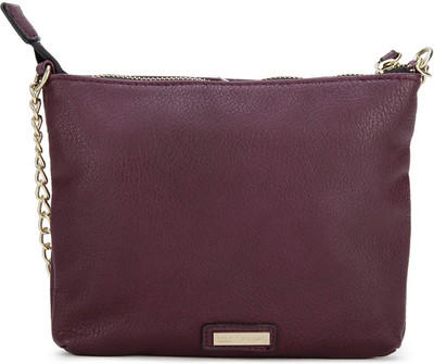 

Call It Spring Women Formal Maroon Genuine Leather Sling Bag