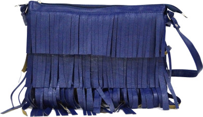 

Nemichand Jewels Girls Casual Blue PU Sling Bag
