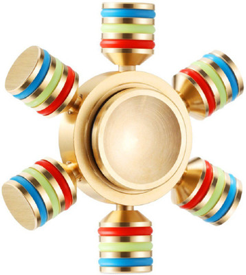 

Montez Superior Heavy Quality Metallic Ferris Wheel Ultra Speed Hand Fidget Spinner Toy (Gold)(Multicolor)