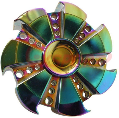 

VibeX ™ Rainbow Fidget Spinner Hand Toy, 4-6 Mins Colorful Alloy Magic Stress Reducer High Speed Finger Spinner(Multicolor)