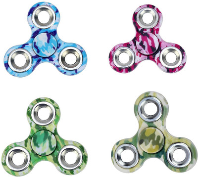 

New Pinch Pack of 4 different Printed shade Hand Spinner Rotating Toy(Multicolor)