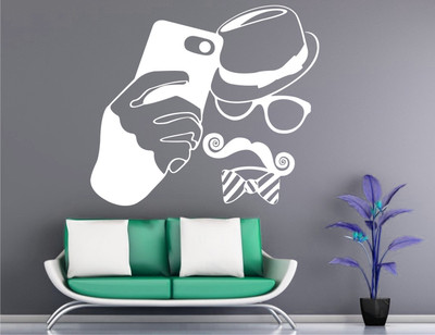 

Wall Guru  Home Décor wall Sticker(Pack of 1, White