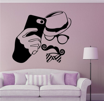 

Wall Guru  Home Décor wall Sticker Sticker(Pack of 1, Black